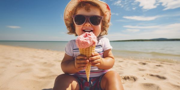 view-child-with-ice-cream-summer