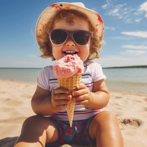 view-child-with-ice-cream-summer